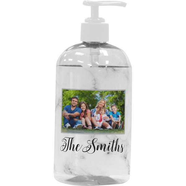 Family Photo and Name Large Liquid Dispenser (16 oz) - White