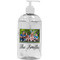 Family Photo and Name Plastic Soap / Lotion Dispenser - 16 oz - Large - White