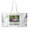Family Photo and Name Large Rope Tote Bag - Front View