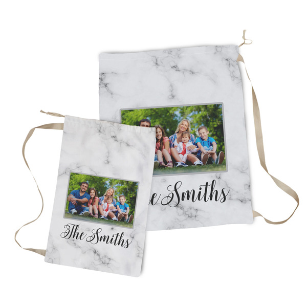 Family Photo and Name Laundry Bag - Both Bags