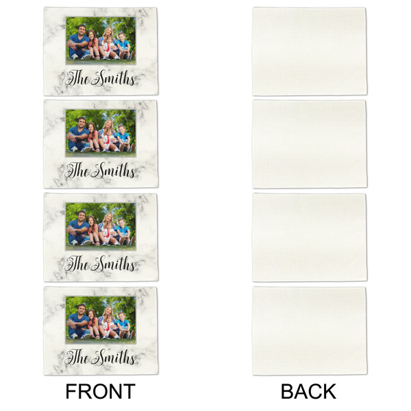 Family Photo and Name Linen Placemat - APPROVAL Set of 4 (single sided)