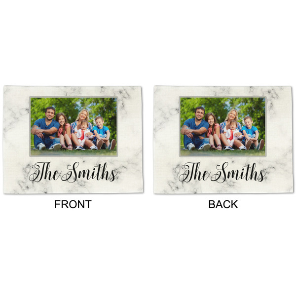Family Photo and Name Linen Placemat - APPROVAL (double sided)