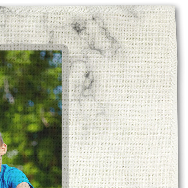 Family Photo and Name Linen Placemat - Detail