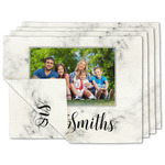 Family Photo and Name Double-Sided Linen Placemat - Set of 4