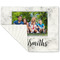 Family Photo and Name Linen Placemat - Folded Corner (single side)