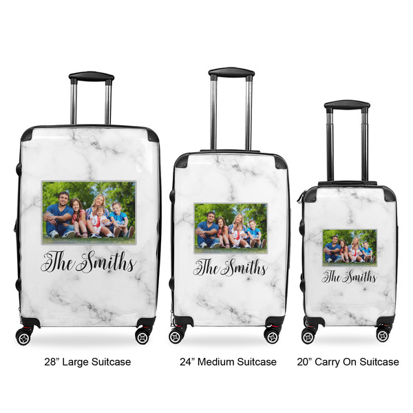 Family Photo and Name Luggage Bags all sizes - With Handle