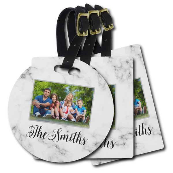 Custom Family Photo and Name Plastic Luggage Tag