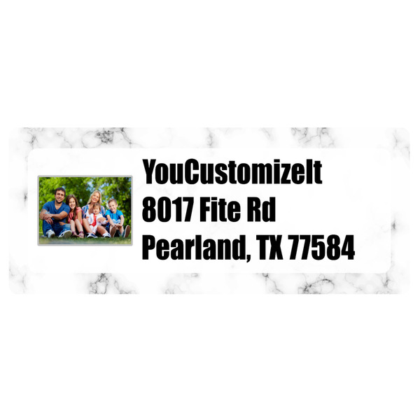 Custom Family Photo and Name Return Address Labels