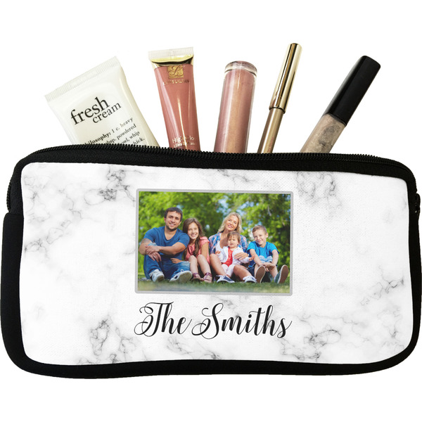 Custom Family Photo and Name Makeup / Cosmetic Bag - Small