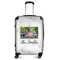 Family Photo and Name Suitcase - 24" Medium - Checked
