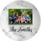 Family Photo and Name Melamine Plate 8 inches