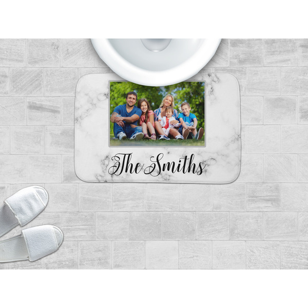 Family Photo and Name Memory Foam Bath Mat - LIFESTYLE 24x17