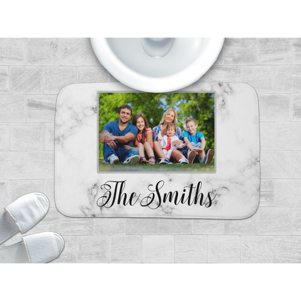 Family Photo and Name Memory Foam Bath Mat - LIFESTYLE 34x21