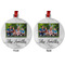 Family Photo and Name Metal Ball Ornament - Front and Back
