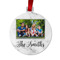 Family Photo and Name Metal Ball Ornament - Front