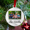 Family Photo and Name Metal Ball Ornament - Lifestyle