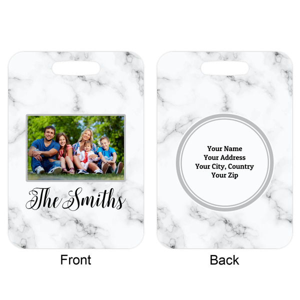 Family Photo and Name Metal Luggage Tag - Approval