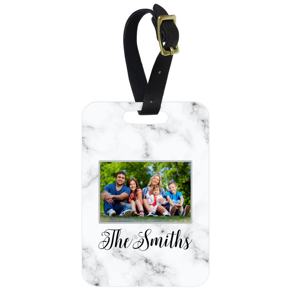 Custom Family Photo and Name Metal Luggage Tag