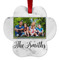 Family Photo and Name Metal Paw Ornament - Front