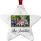 Family Photo and Name Metal Star Ornament - Front