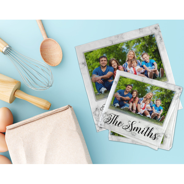 Family Photo and Name Microfiber Dish Rag - LIFESTYLE