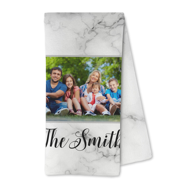 Custom Family Photo and Name Kitchen Towel - Microfiber