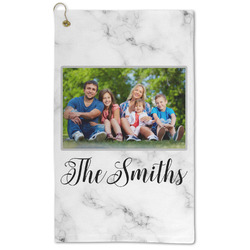 Family Photo and Name Microfiber Golf Towel - Large