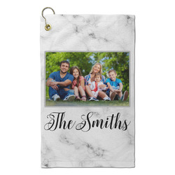 Family Photo and Name Microfiber Golf Towel - Small