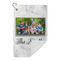 Family Photo and Name Microfiber Golf Towels Small - Front Folded
