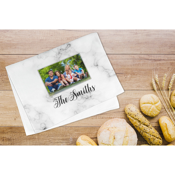 Family Photo and Name Microfiber Kitchen Towel - LIFESTYLE