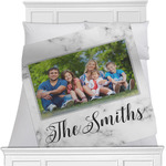 Family Photo and Name Minky Blanket - Toddler / Throw - 60" x 50" - Double-Sided