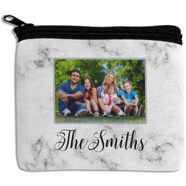 Custom Family Photo and Name Rectangular Coin Purse