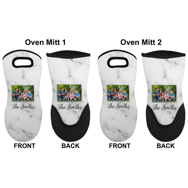 Family Photo and Name Neoprene Oven Mitt - Set of 2 - Approval