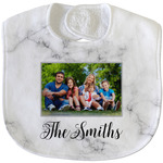 Family Photo and Name Velour Baby Bib
