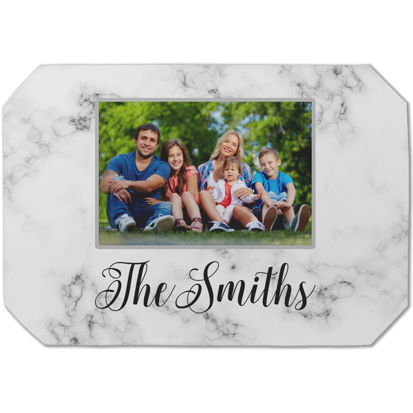 Custom Family Photo and Name Dining Table Mat - Octagon - Single - Single-Sided