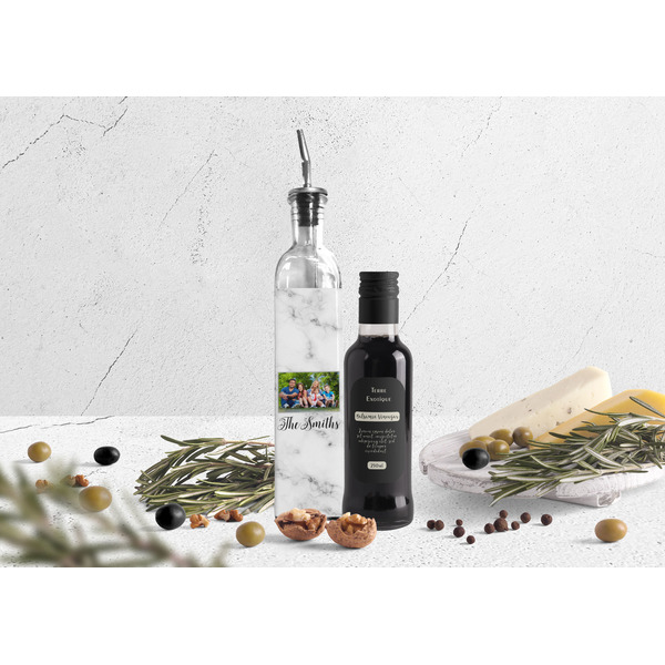 Family Photo and Name Oil Dispenser Bottle - Lifestyle Photo
