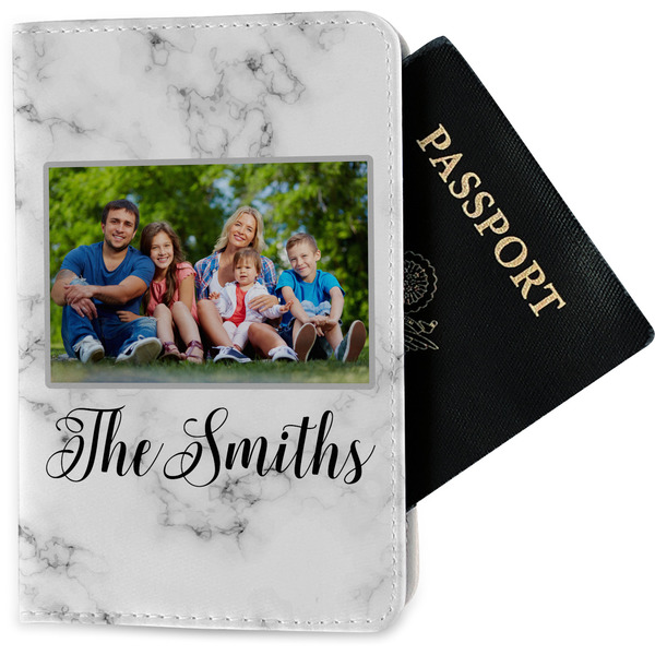 Custom Family Photo and Name Passport Holder - Fabric