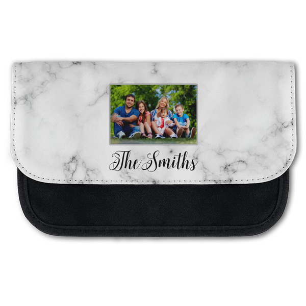 Custom Family Photo and Name Canvas Pencil Case
