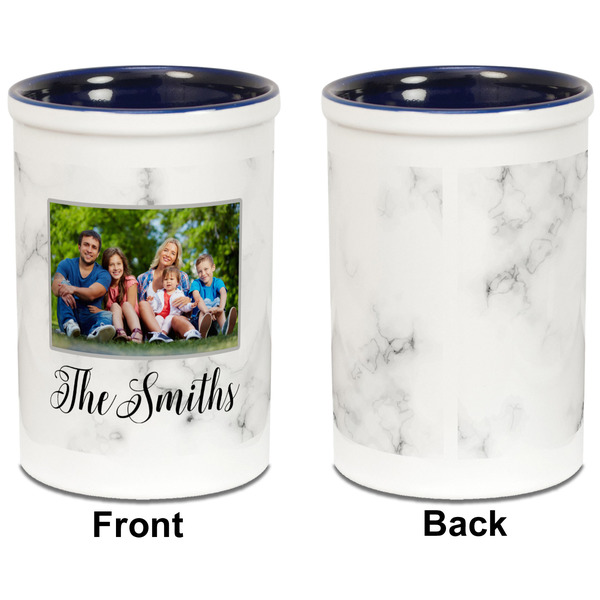 Family Photo and Name Pencil Holder - Blue - approval