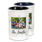 Family Photo and Name Ceramic Pencil Holder - Large