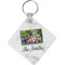 Family Photo and Name Diamond Plastic Keychain