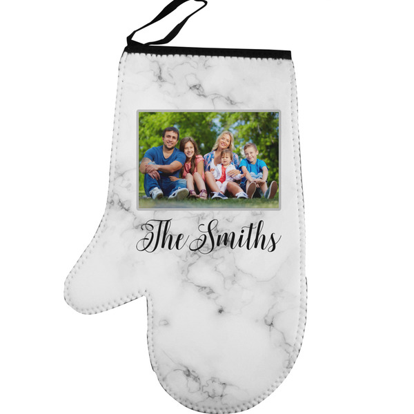 Custom Family Photo and Name Left Oven Mitt