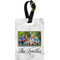 Family Photo and Name Plastic Luggage Tag - Rectangular