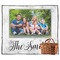 Family Photo and Name Picnic Blanket - Flat - With Basket