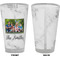 Family Photo and Name Pint Glass - Full Color - Front & Back Views
