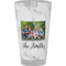 Family Photo and Name Pint Glass - Full Color - Front View
