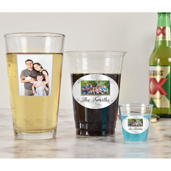 Family Photo and Name Pint Glass - Two Content - In Context