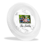 Family Photo and Name Plastic Party Dinner Plates - 10"