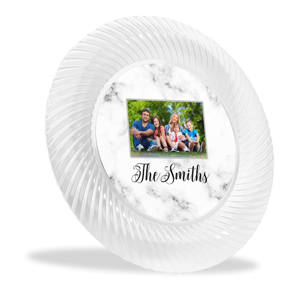 Custom Family Photo and Name Plastic Party Dinner Plates - 10"
