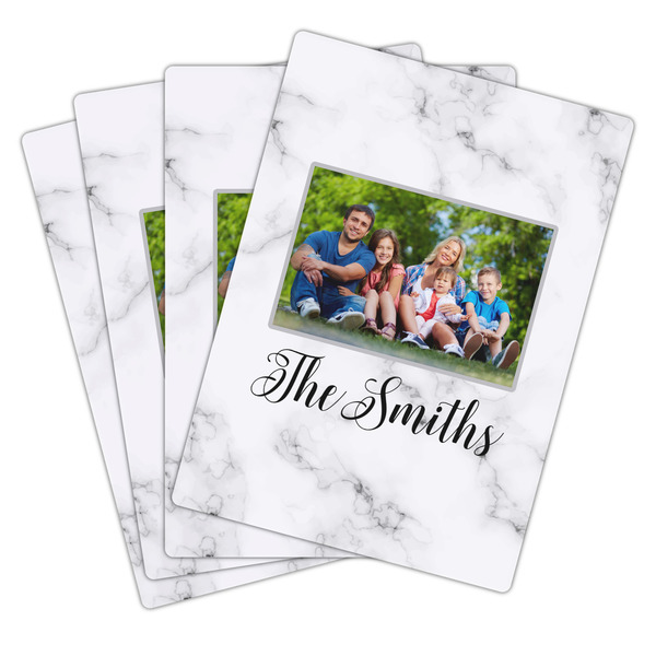 Family Photo and Name Playing Cards - Hand Back View